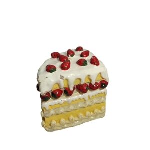 Strawberry Slice Of Cake Candle 1 Wick - Rare - Read Below